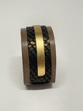 Courage Bracelet. Taupe y dorado
