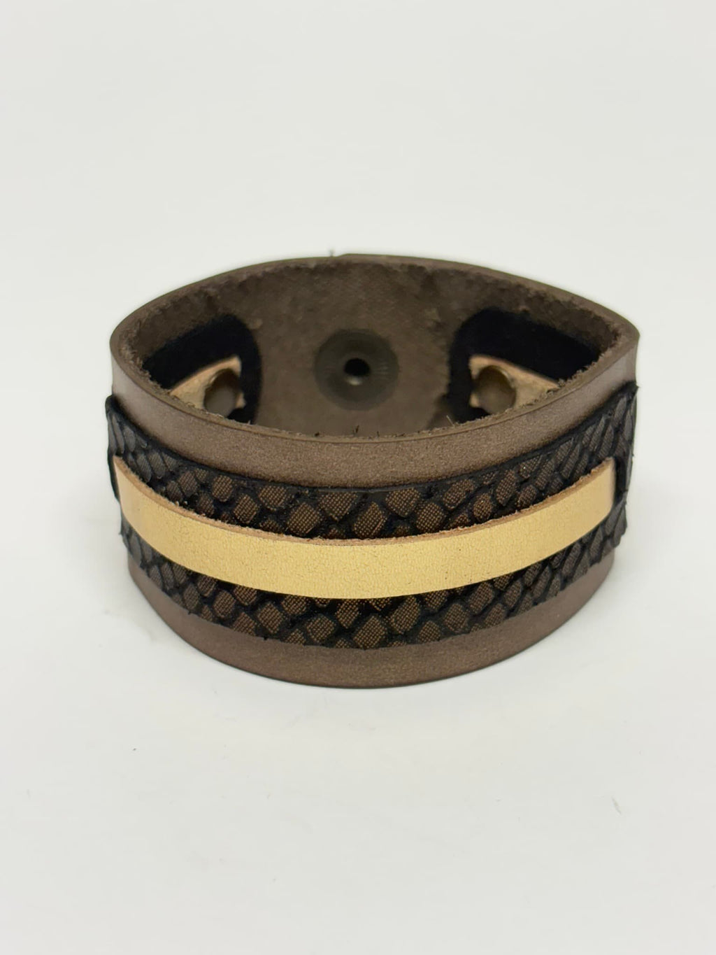 Courage Bracelet. Taupe y dorado