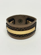 Courage Bracelet. Taupe y dorado