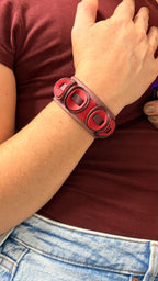 Jolliness Bracelet. Malva y rojos